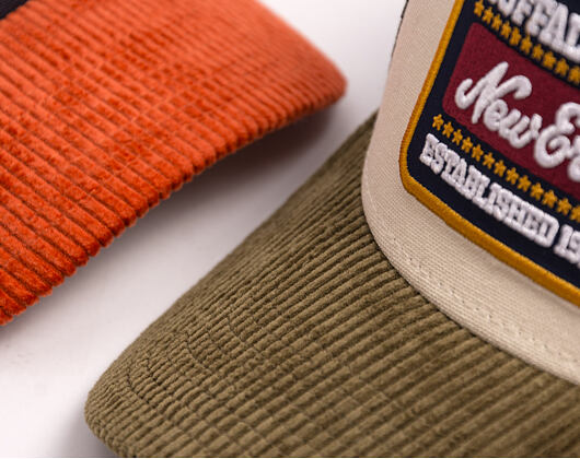 Kšiltovka New Era - Branded Patch Cord 9FORTY A-Frame Trucker - Cream / New Olive