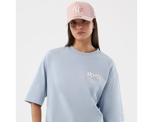 Triko New Era - Branded Block Party Graphic Oversized Tee - Sky Blue