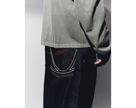 Triko s dlouhým rukávem Karl Kani - Stencil Mesh Boxy Longsleeve - Olive