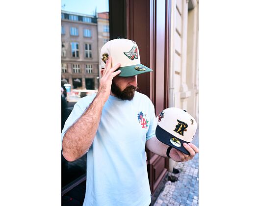 Kšiltovka New Era - MLB Cooperstown Pin 59FIFTY - Anaheim Angels - Cilantro Green / Cream