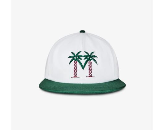 Kšiltovka Malbon - Palma Drive Snapback - Bright White/Green