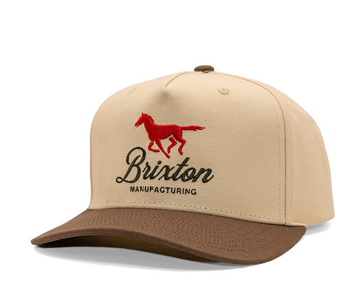 Kšiltovka Brixton - Leisure Snapback - Khaki/Coco