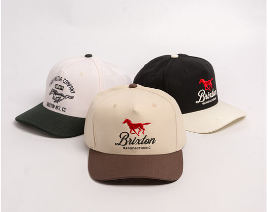 Kšiltovka Brixton - Leisure Snapback - Khaki/Coco