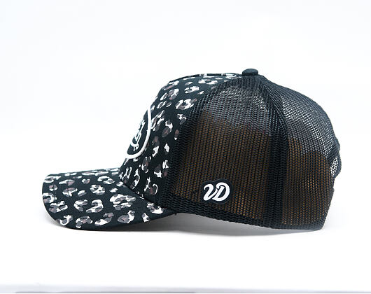 Dámská Kšiltovka BASEBALL AVEC ALLOVER LEOPARD FOIL ARGENT ET PATCH VD