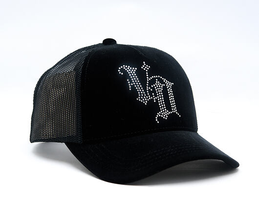 Dámská Kšiltovka Von Dutch - Baseball - Velvet Rhinestone Logo - Black