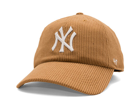 Kšiltovka '47 Brand - MLB Thick Cord CLEAN UP - NY Yankees - Camel