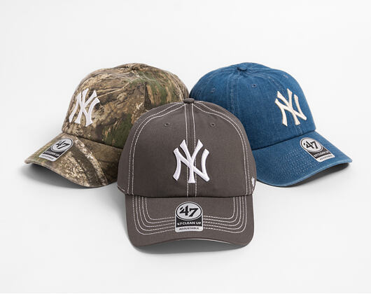 Kšiltovka '47 Brand - MLB Contrast Stitch CLEAN UP - NY Yankees - Steel