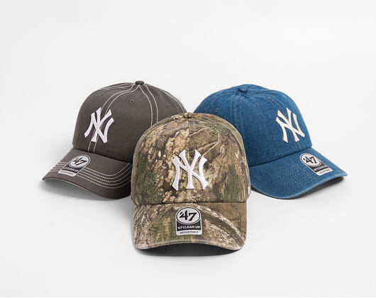 Kšiltovka '47 Brand - MLB Real Tree CLEAN UP - NY Yankees
