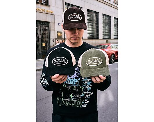 Kšiltovka Von Dutch - Baseball - Corduroy Patch Premium - Green