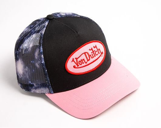 Dámská Kšiltovka Von Dutch - Baseball - Galaxy Mesh Patch - Black / Pink