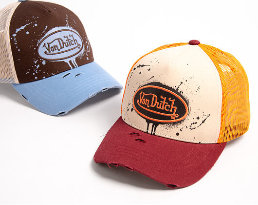 Kšiltovka Von Dutch - Baseball - Print & Embroidery - Red / Yellow