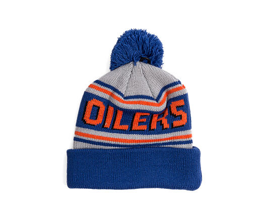 Kulich New Era - NHL Evergreen Wordmark Pom Medium Knit - Edmonton Oilers - Team Color