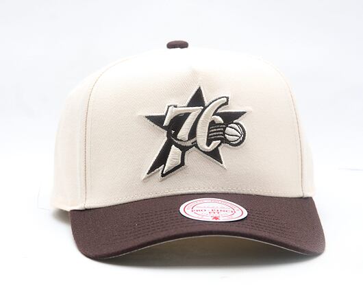 Kšiltovka Mitchell & Ness - NBA Brown And Cream Pro Snapback Hwc - Philadelphia 76ers - Cream