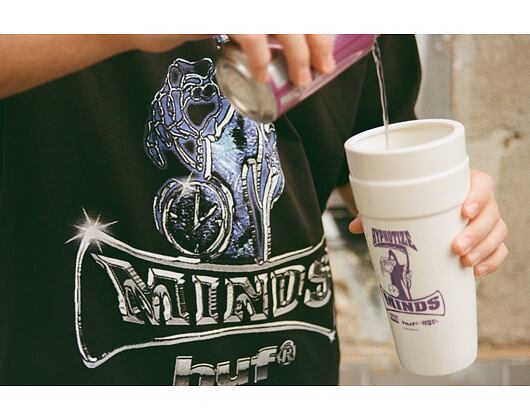 HUF x Three 6 Mafia Ceramic Double Cup - White