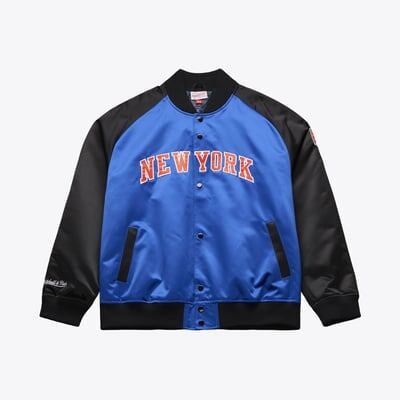 Bunda Mitchell & Ness - NBA Player Lightweight Satin Jacket - New York Knicks - Royal/Black