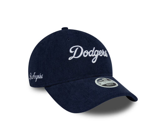 Dámská Kšiltovka New Era - MLB Cord Script 9TWENTY - LA Dodgers - Navy / White