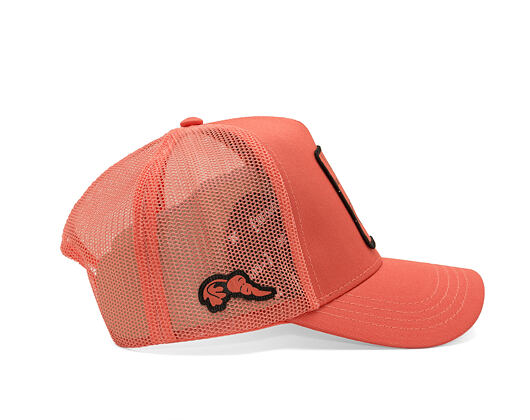 Kšiltovka Capslab - Looney Tunes Trucker - Bugs Bunny Line Art Patch - Coral