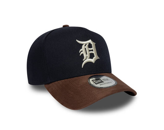 Kšiltovka New Era - MLB Suede Visor 9FORTY A-Frame - Detroit Tigers - Navy / Chestnut Brown