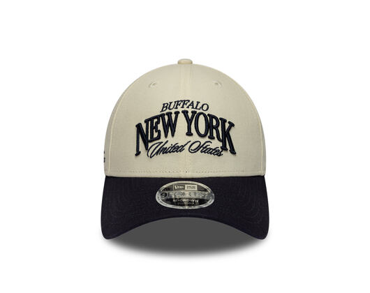 Kšiltovka New Era - Branded Wordmark 9FORTY M-CROWN - Cream / Navy