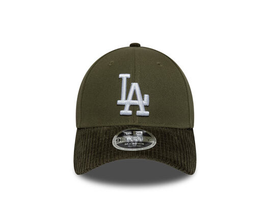 Kšiltovka New Era - MLB Cord Visor 9FORTY M-CROWN - LA Dodgers - New Olive