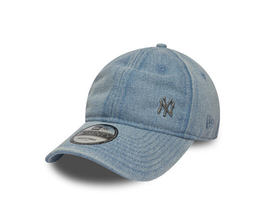 Kšiltovka New Era - MLB Washed Denim Pin 9TWENTY - NY Yankees - Pastel Blue