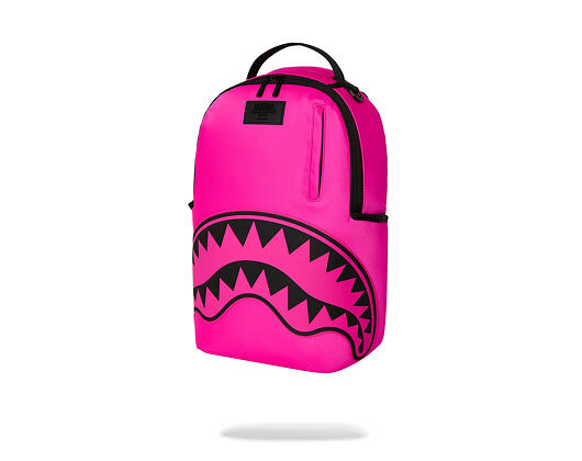 Batoh Sprayground - Shark Central White Stencil Shark Pink Nylon Backpack