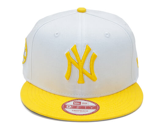 Kšiltovka New Era New York Yankees White/Yellow Pop Leabas Snapback