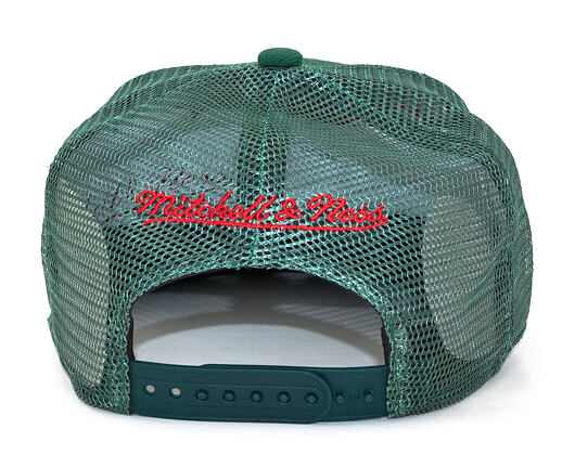 Kšiltovka Mitchell & Ness Court Trucker Milwaukee Bucks Green Snapback