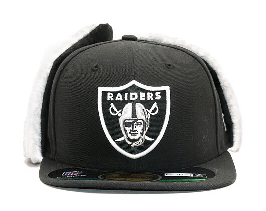 Kšiltovka s klapkami New Era NFL On field Oakland Raiders 59FIFTY Team Colors Dog Ear