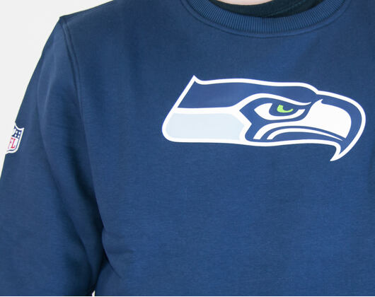 Mikina New Era NFL Team Logo Seattle Seahawks Crewneck Blue