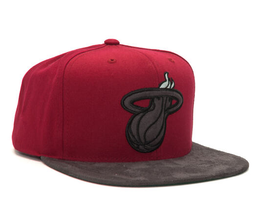 Kšiltovka Mitchell & Ness Dark Agent Miami Heat Red Snapback