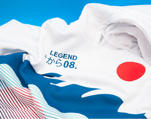 Mikina s kapucí Pink Dolphin Rising Sun Hoodie White