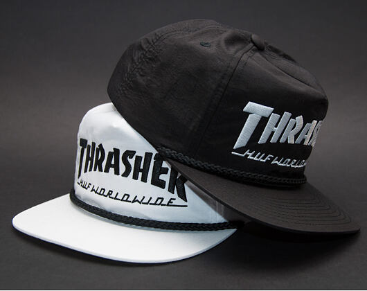 Kšiltovka HUF Collab Thrasher Logo Black Snapback