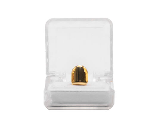 Pozlacený zub King Ice Gold Single Grill Tooth Cap Top