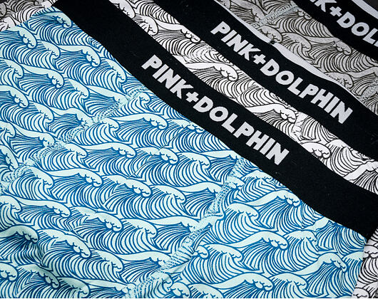 Boxerky Pink Dolphin Wave Boxer Briefs 3 Pack Multicolor