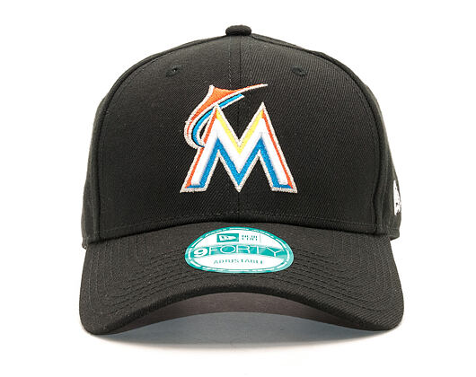 Kšiltovka New Era The League Miami Marlins 9FORTY Black Strapback
