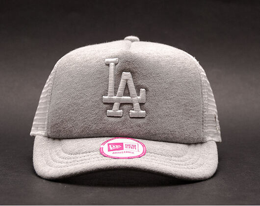 Dámská Kšiltovka s kratším kšiltem New Era Jersey Trucker Los Angeles Dodgers Heather Grey / White S