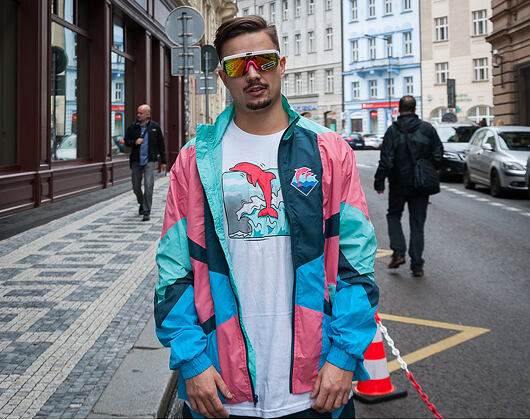 Větrovka Pink Dolphin OG Waves Breaker Boosace Blue