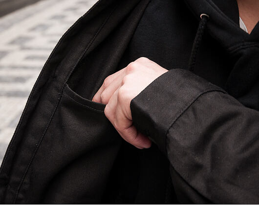 Bunda Coach Jacket HUF Thrasher Chore Black
