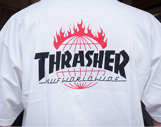 Triko HUF Thrasher White