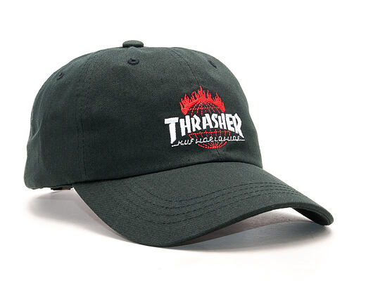 Kšiltovka HUF Thrasher Curve Visor Black Strapback