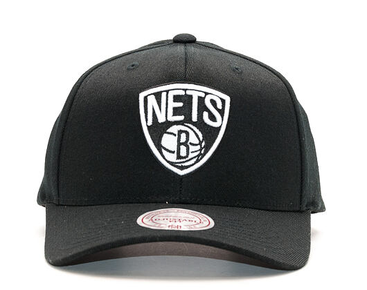 Kšiltovka Mitchell & Ness Black & White Logo 110 Brooklyn Nets Black Snapback