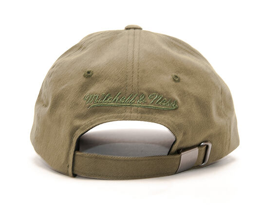 Kšiltovka Mitchell & Ness Morbido Slouch Golden State Warriors Khaki Strapback