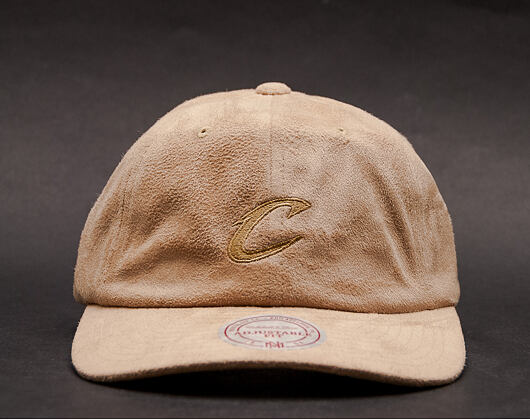 Kšiltovka Mitchell & Ness Micro Suede Slouch Cleveland Cavaliers Tan Strapback