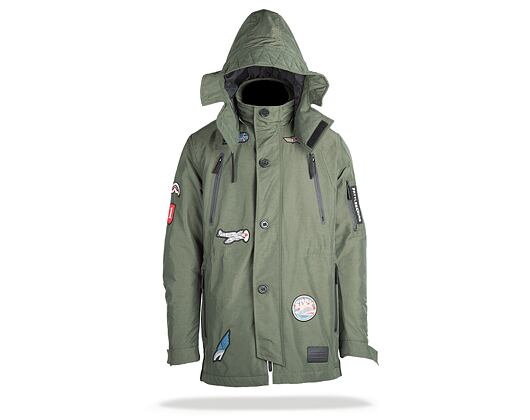 Bunda Sprayground Army Patches Parka Green