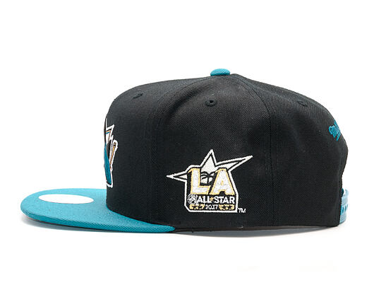 Kšiltovka Mitchell & Ness NHL 2017 All Star Game San Jose Sharks Black/Teal Snapback