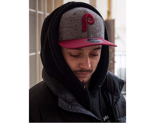 Kšiltovka New Era Jersey Mix Philadelphia Phillies 9FIFTY Grey/Red Snapback