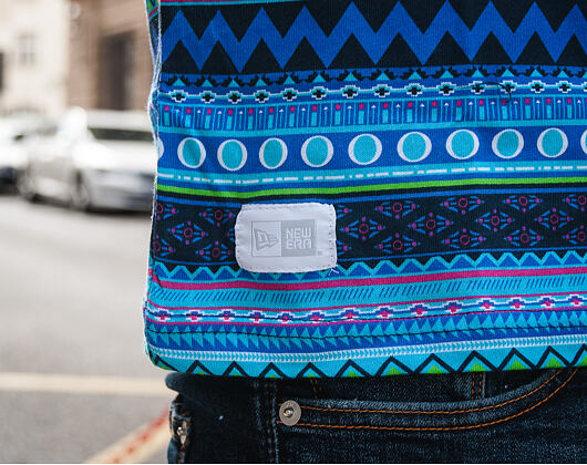 Triko New Era Native AOP Tee Blue Azure