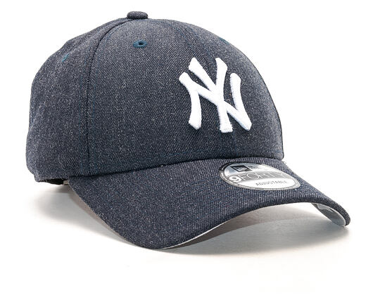 Kšiltovka New Era Heather Team Essential New York Yankees Heather Navy 9FORTY Strapback