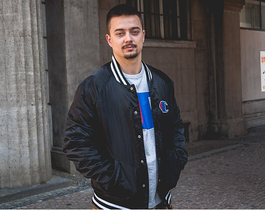 Bomber Champion Reverse Weave Black
